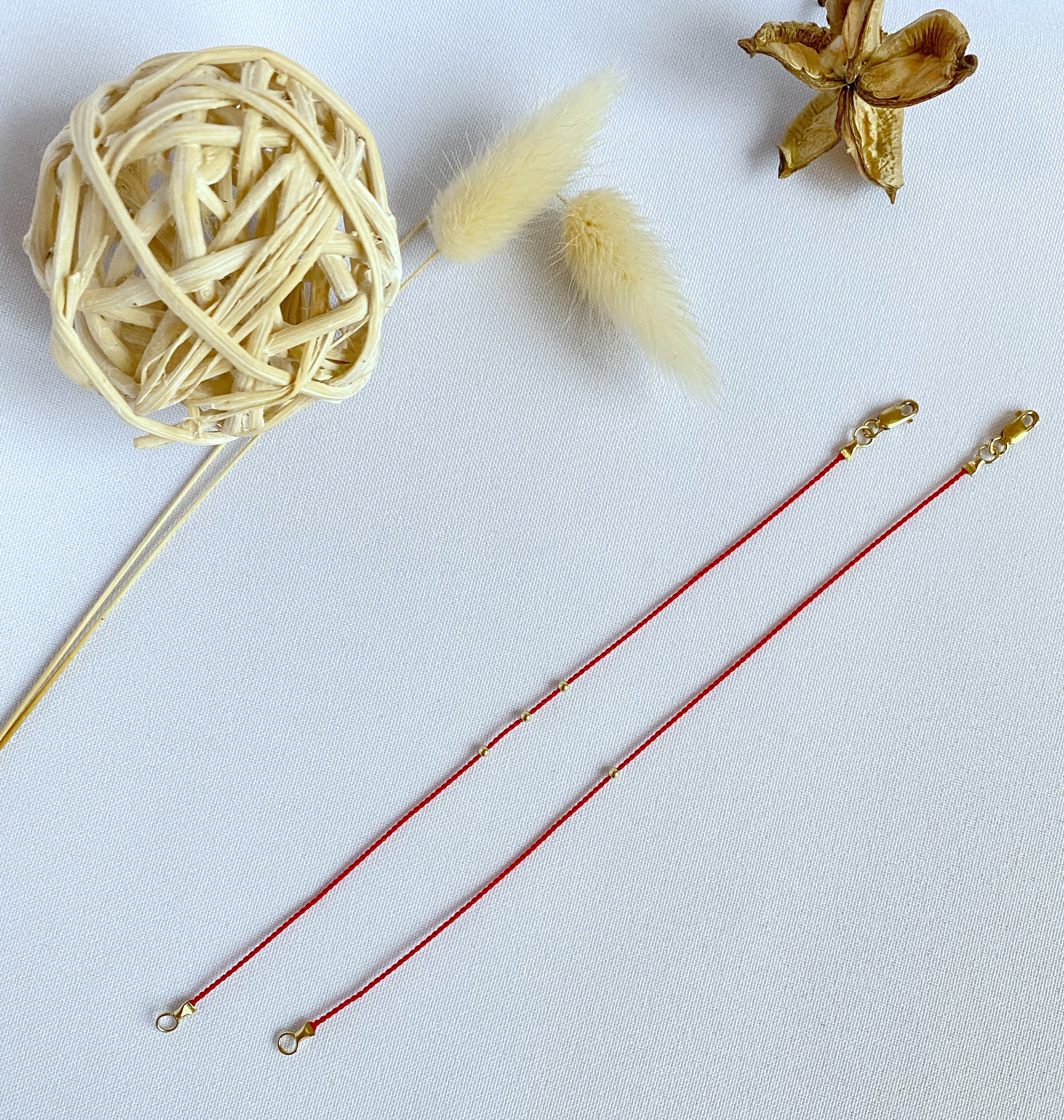 Gold bead bracelet - lobster clasp