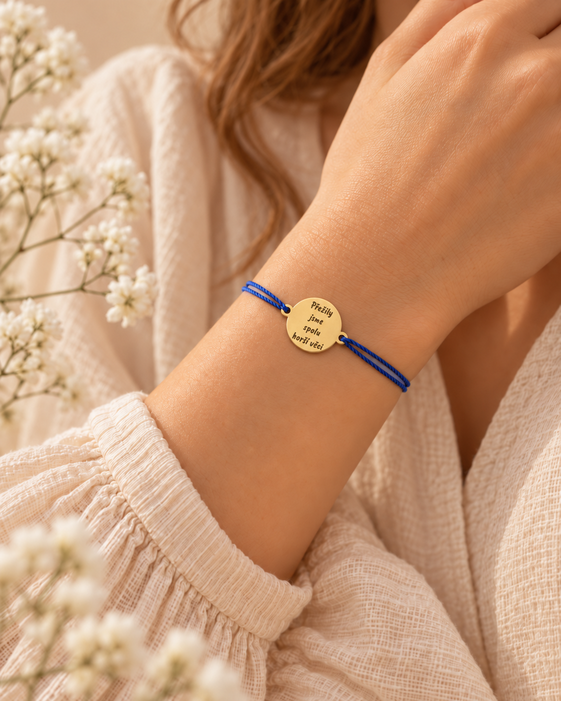 Photo engraved charm bracelet - we survived it all