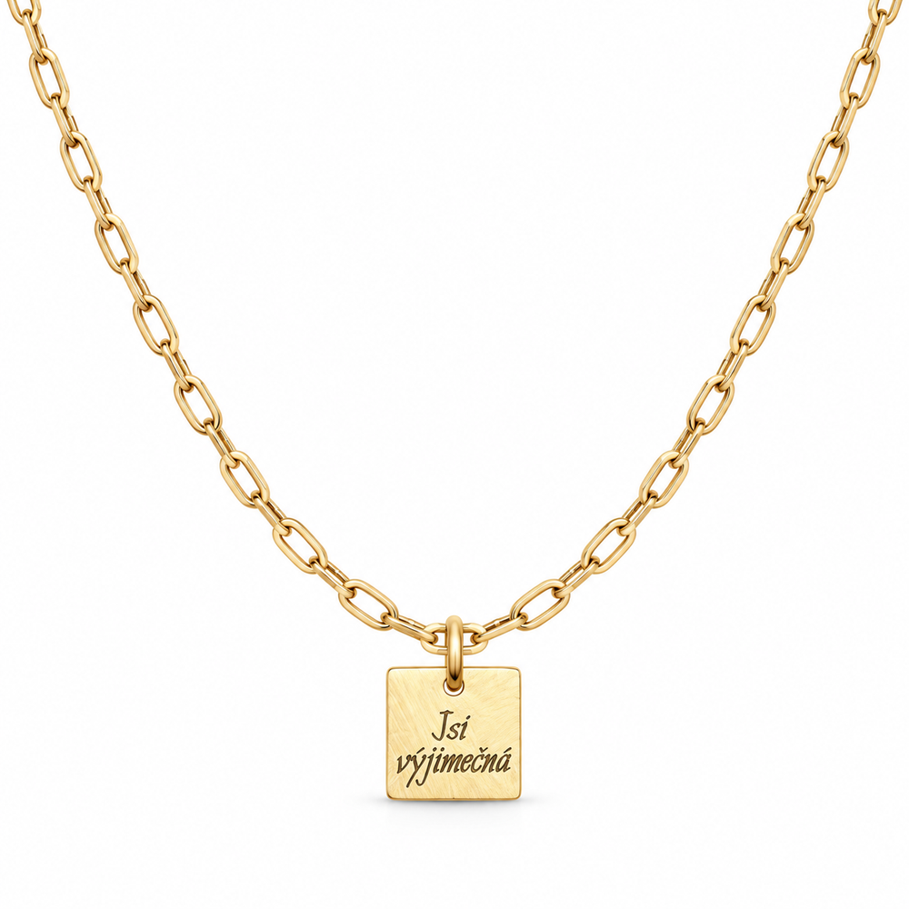 Necklace with engraved text/photo