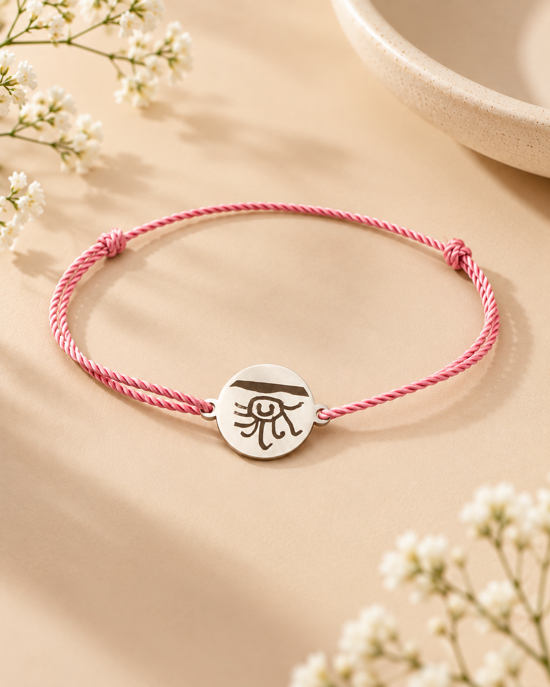Photo engraved charm bracelet - childs picture