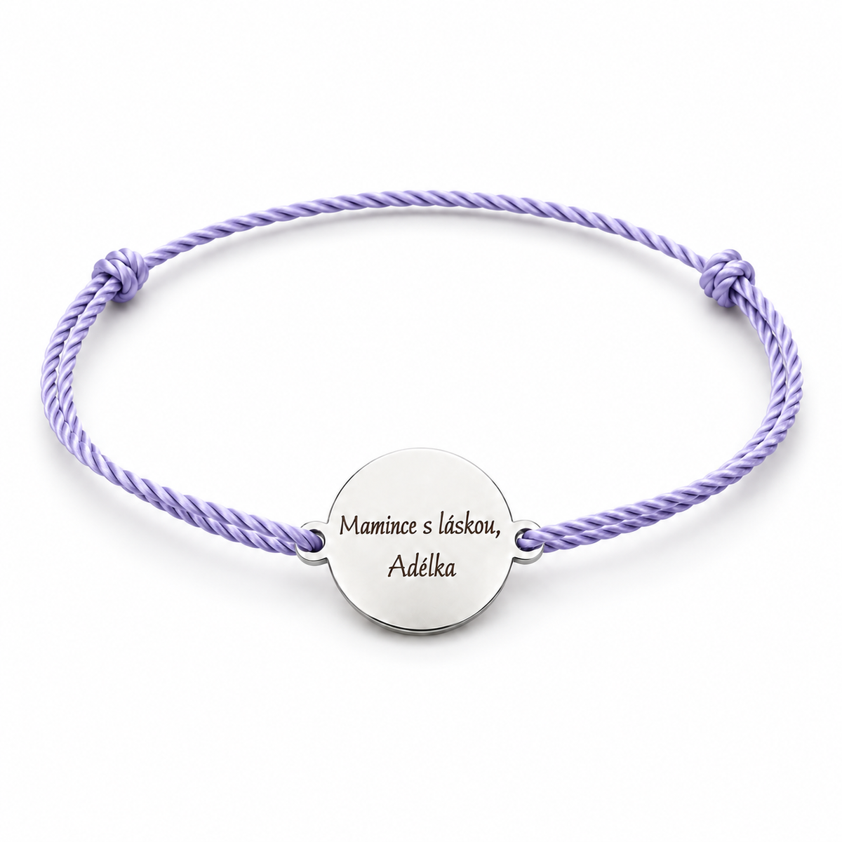 text engraved charm bracelet - for mother wish