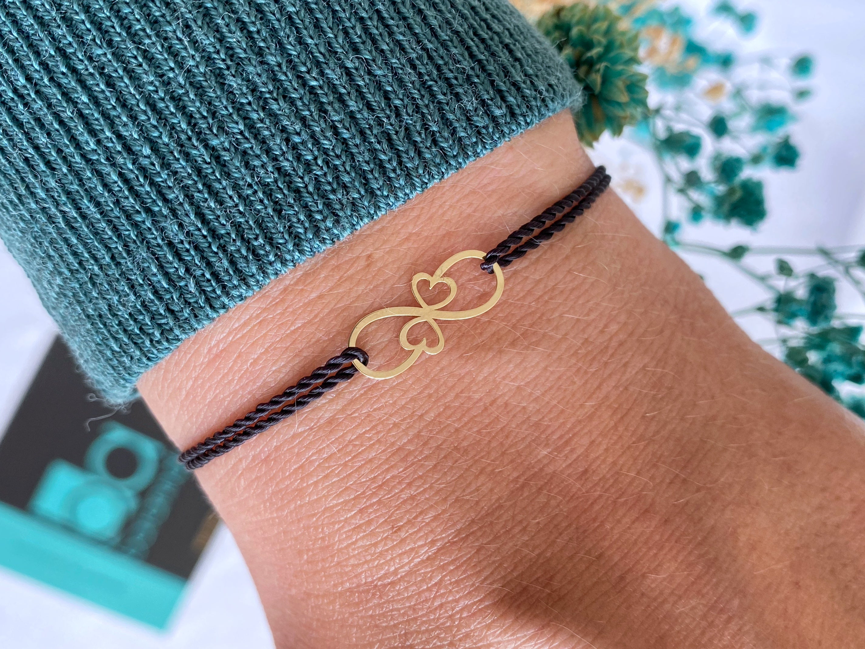 14k Gold infinity bracelet