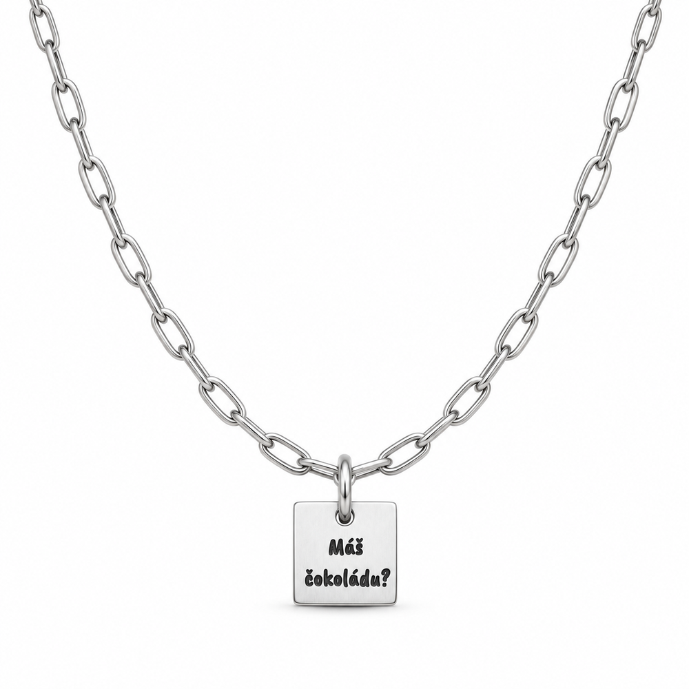 Necklace with engraved text/photo