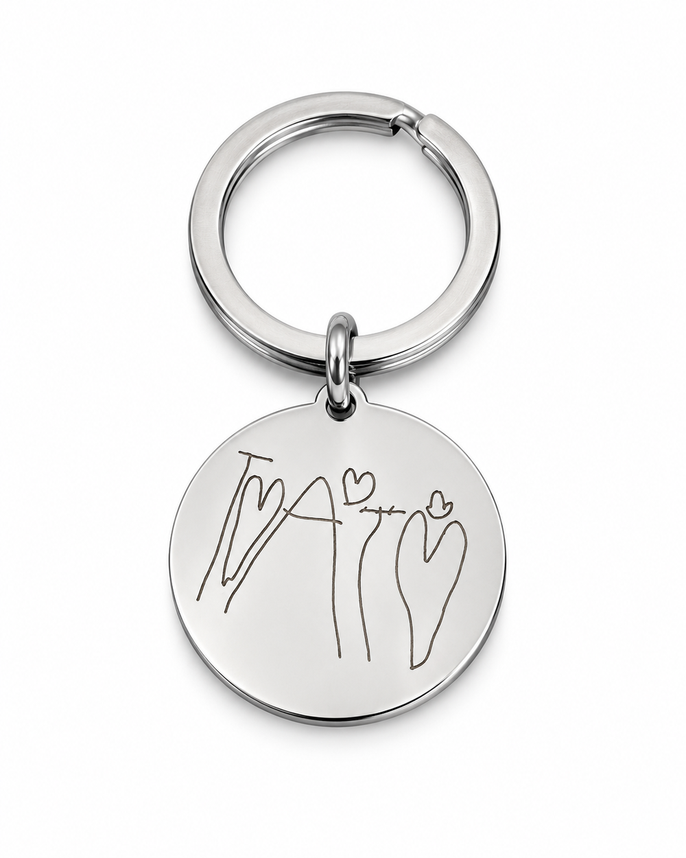 Key chain with engraved text/picture