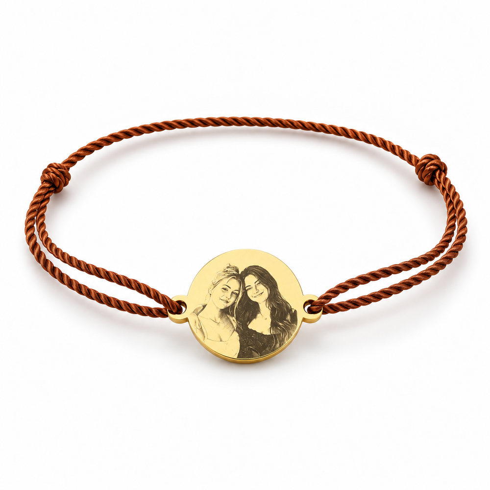 Photo engraved charm bracelet - photo of best friend